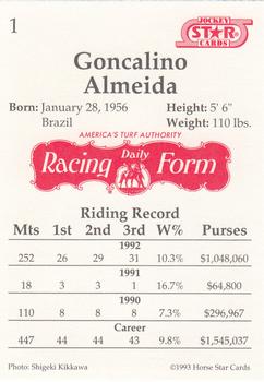1993 Jockey Star #1 Goncalino Almeida Back